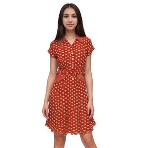 Carol Anderson Vintage Red Collard Dress w/Belt | Size 4